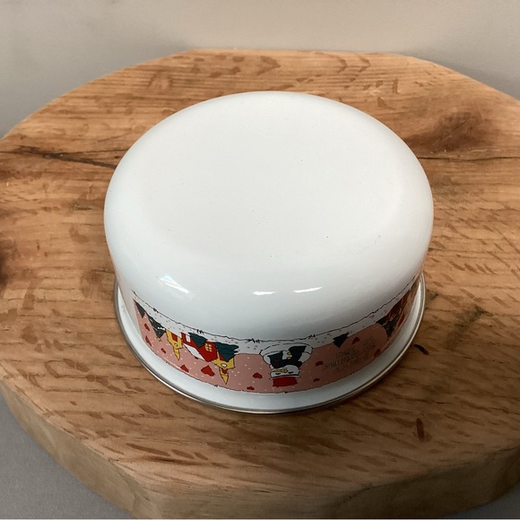 “3/$15” - “Merry Christmas To You” - Metal & Enamel Coated Snowman Themed Bowl - Picture 7 of 10